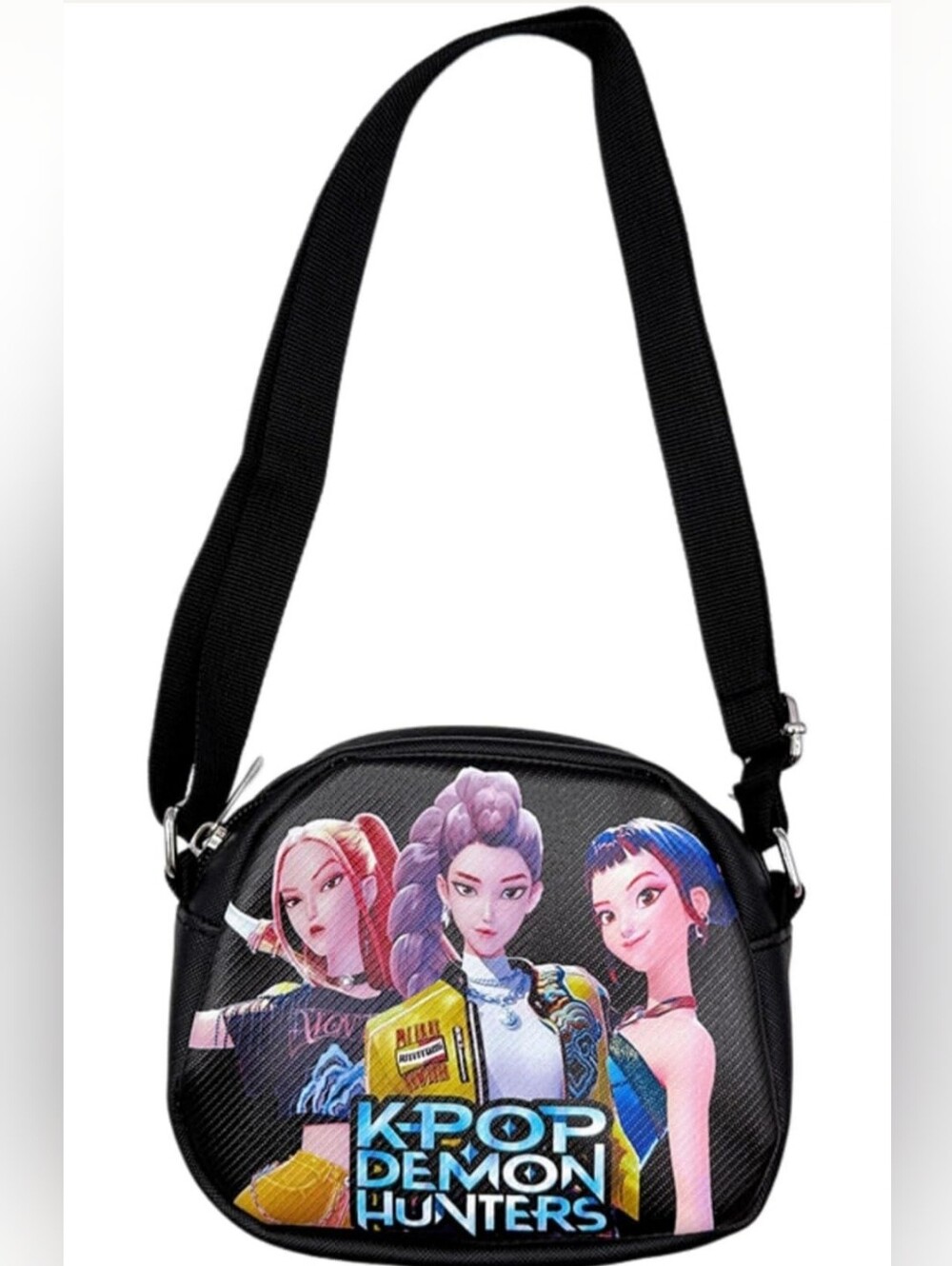 K-Pop Demon Graphic Black Crossbody Bag
